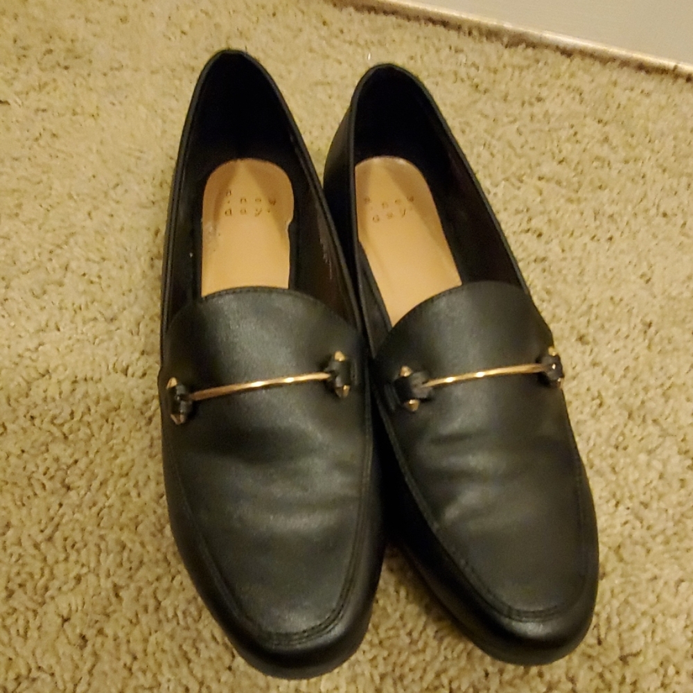 Black loafers